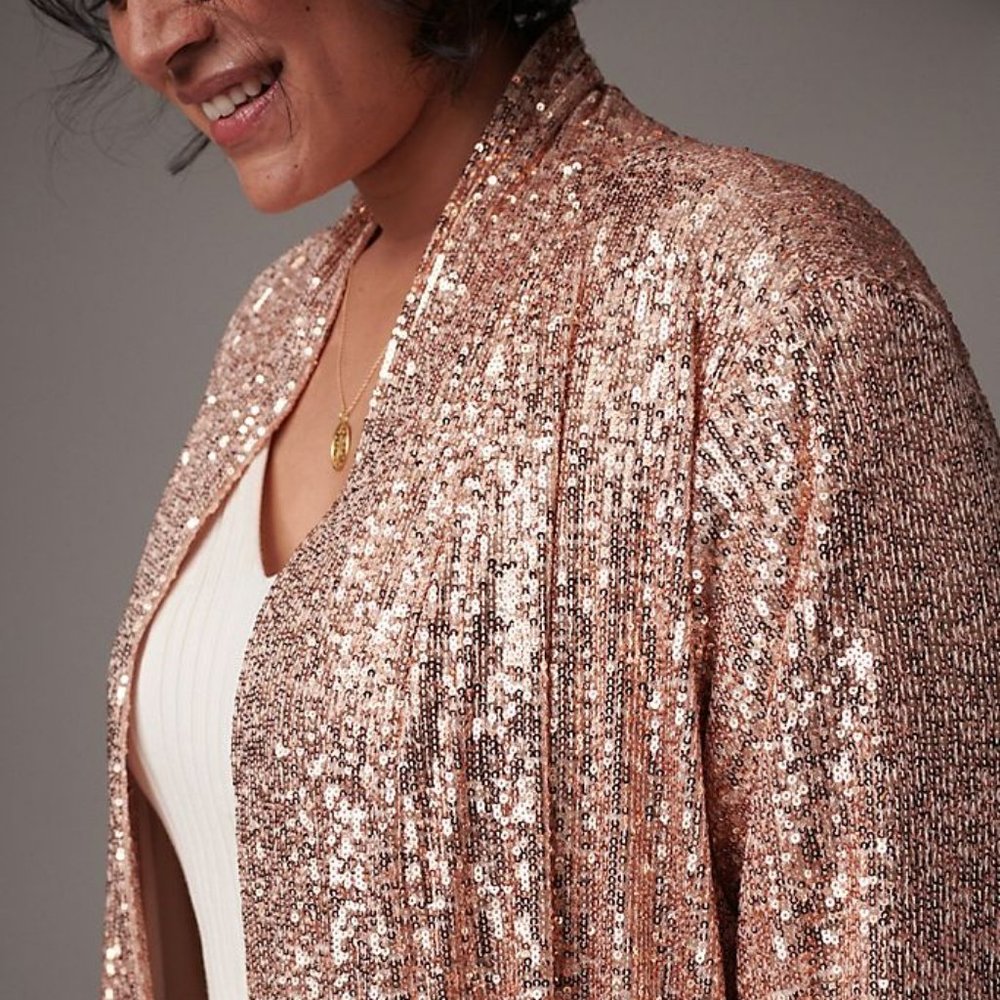 NWT Dulcinea Sequin Sequined Duster Jacket
